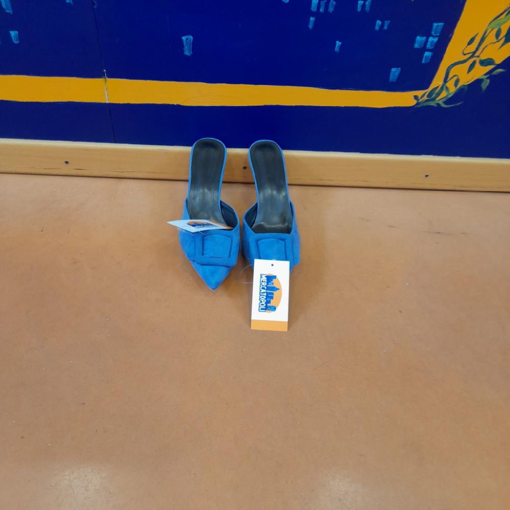 Mercatopoli Scarpa Azzurra Punta Tacco Piccolo N° 40