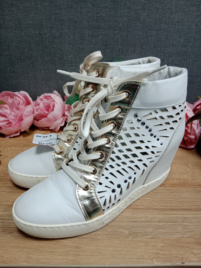 Mercatopoli Scarpa Sport Bianca Oro A Stivaletto Carinii N.39