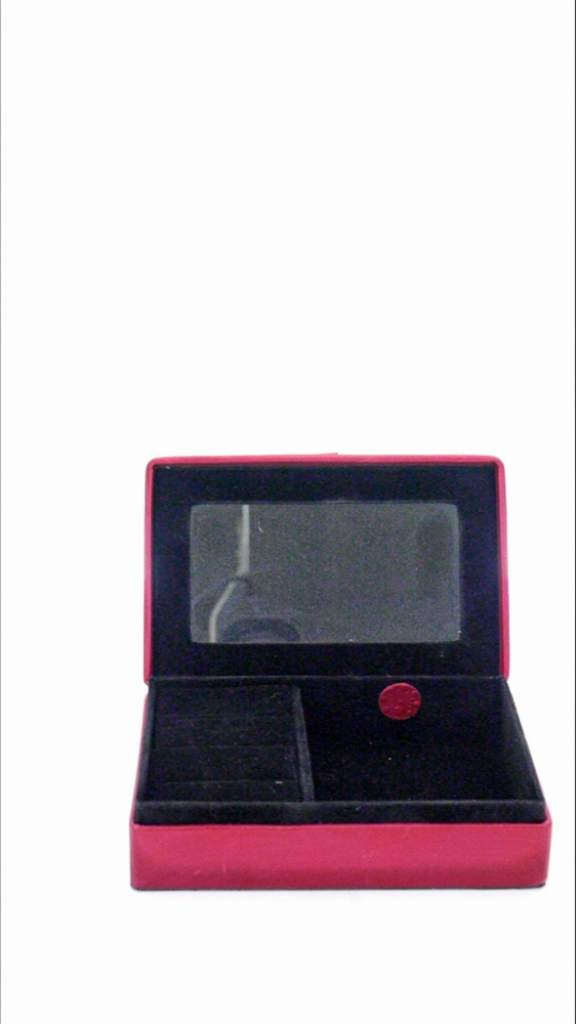 Mercatopoli Scatoletta Etnica Portagioie Ricoperta Pelle 15x9h4cm