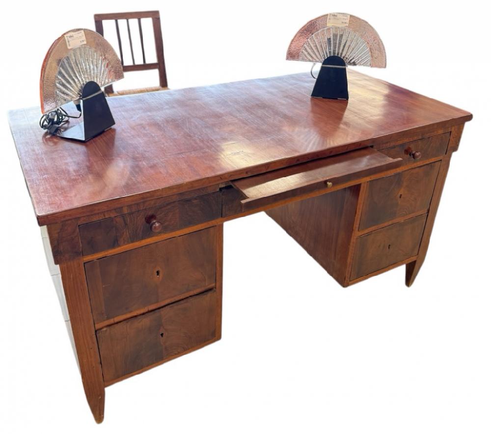 Mercatopoli Scrittoio-Luigi Filippo-Noce-Con Tiretto-Da Centro-Stupenda E Conservata