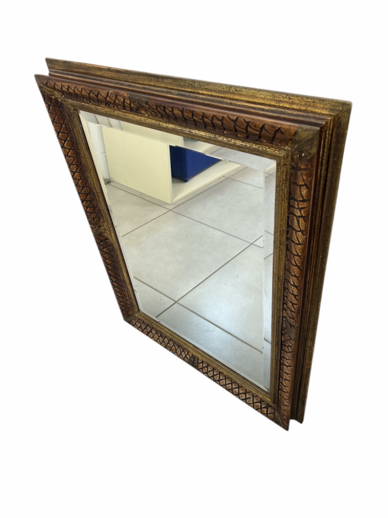 Mercatopoli Specchio Vetro Moltao Cornice Rombi 78 X 100