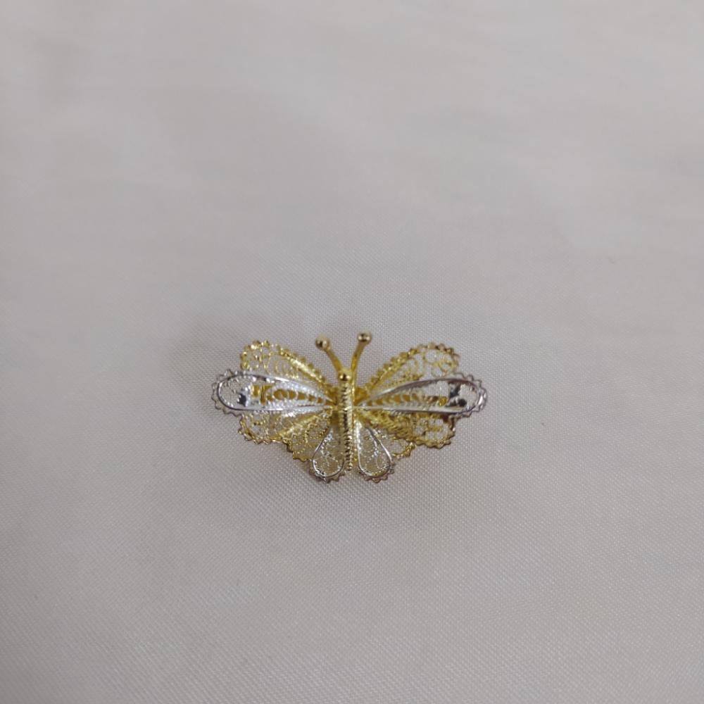 Mercatopoli Spilla Farfalla Piccola Filigrana Silver/Gold