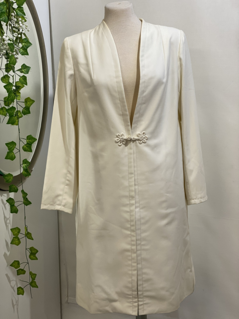 Mercatopoli Spolverino Lungo Sartoriale Panna Con Alamari Donna Tg 44