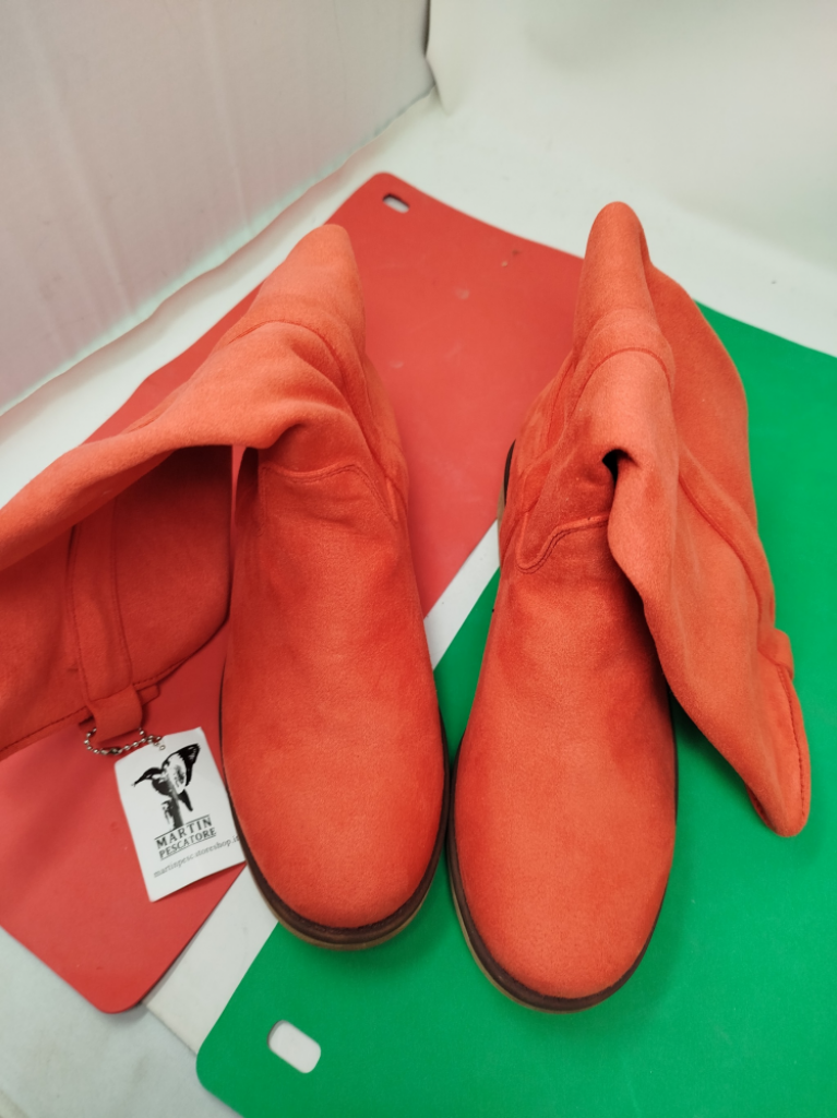 Mercatopoli Stivali Rosso Corallo Tg 38 Con Scatola