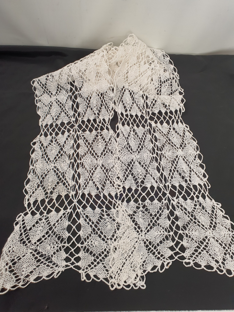 Mercatopoli Striscia Pizzo Bianco Fatto A Mano Filo Di Cotone Cm 170x20