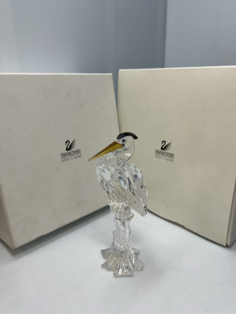 Mercatopoli Swarovski Airone Cresta Nera Alta 17 Cm