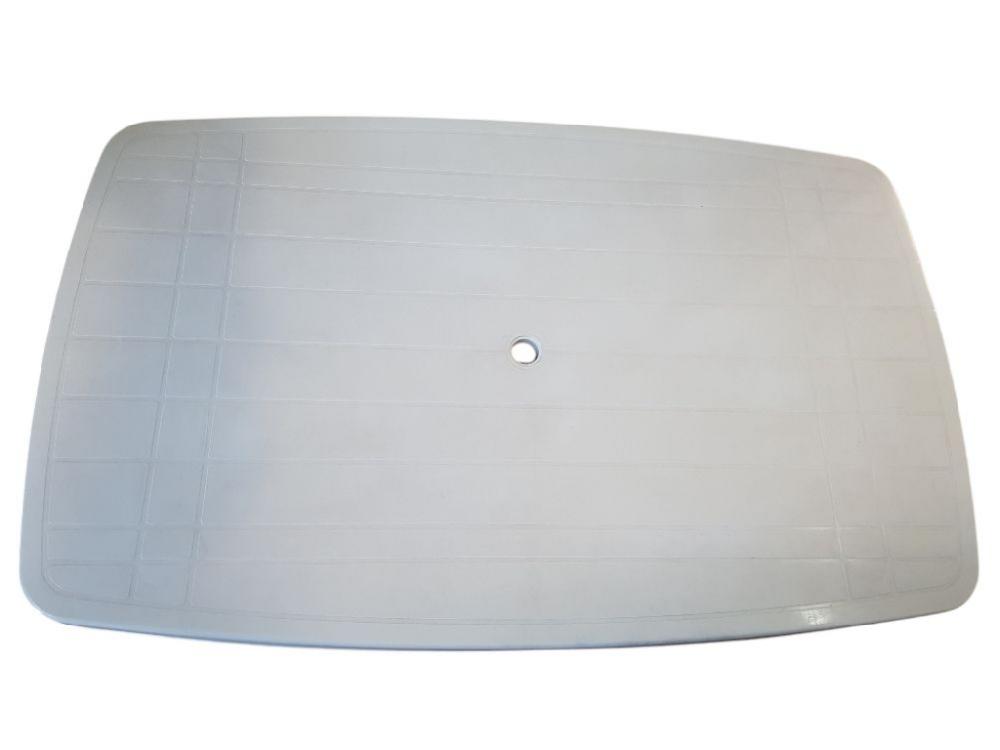 Mercatopoli Tavolo Da Esterno Resina Bianco Rettangolare Stondato 85x138cm