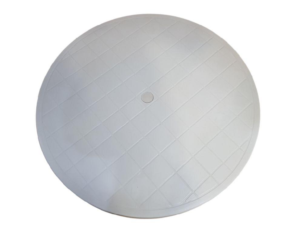 Mercatopoli Tavolo Da Esterno Resina Bianco Rotondo 90cm