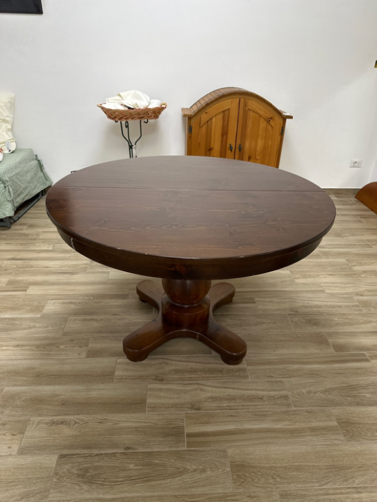 Mercatopoli Tavolo Tondo Allungabile Legno L117/152 H75 P117