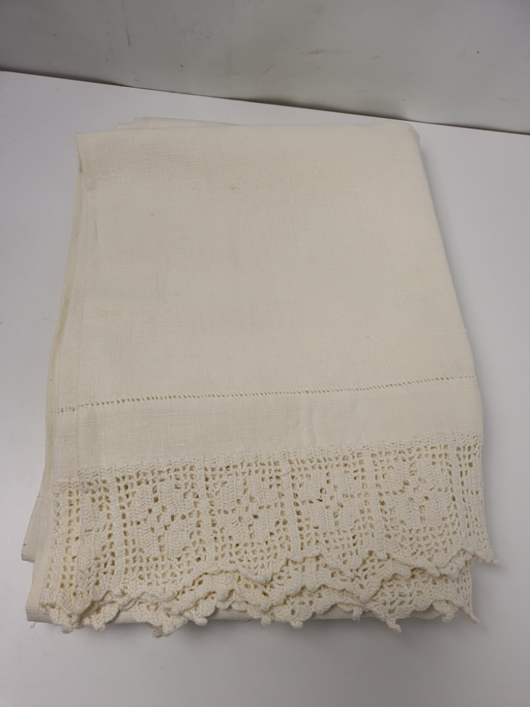 Mercatopoli Telo Cotone Naturale Fatto A Mano Color Burro Cm 100 X 140