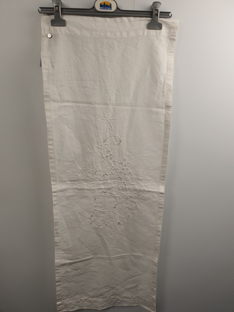 Mercatopoli Tenda Cortone Bianco Cm 100x 38 Ricamata