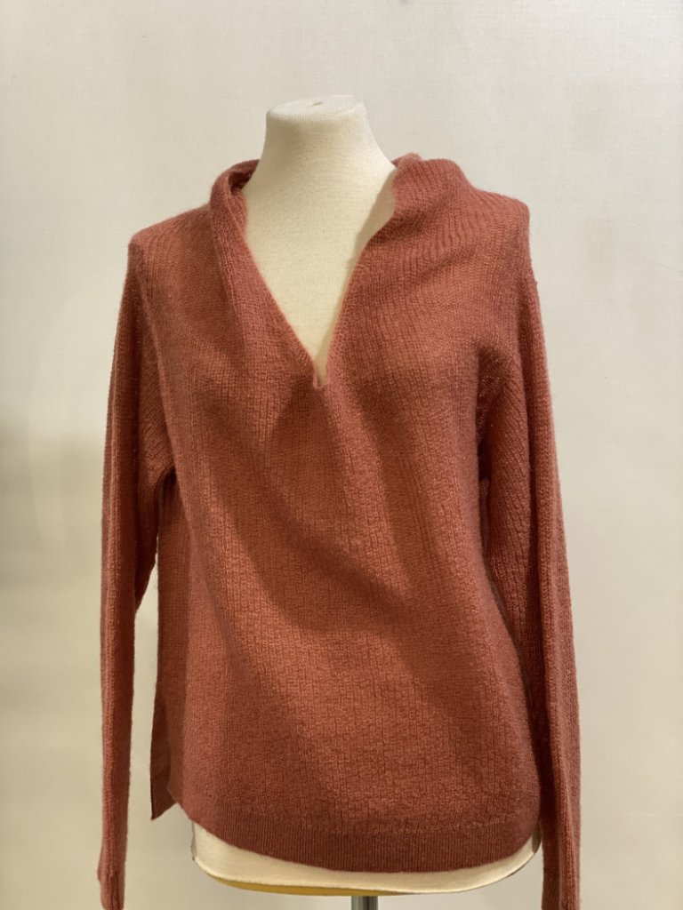 Mercatopoli TOMMY HILFIGER Maglioncino Over Color Mattone Chiaro Misto Mohair Donna Tg 44 Over