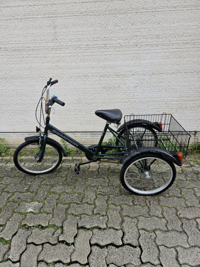 Mercatopoli Triciclo Sempion Per Adulti 5 Marce Bici 3 Ruote Con Cestino Ruote 20" Segni Del Tempo
