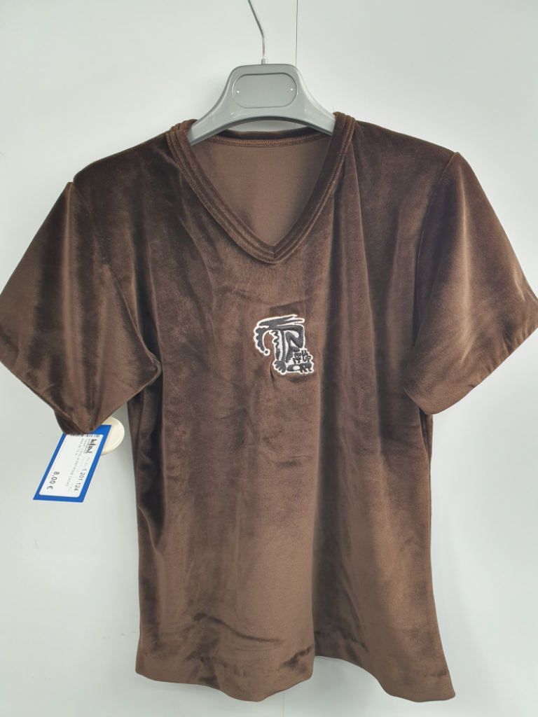Mercatopoli Tshirt Ciniglia Marrone Cacao Anni 90 Tg M