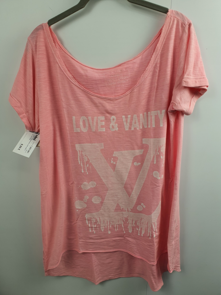 Mercatopoli Tshirt Donna Rosa Love Vanity Tg L Cotone