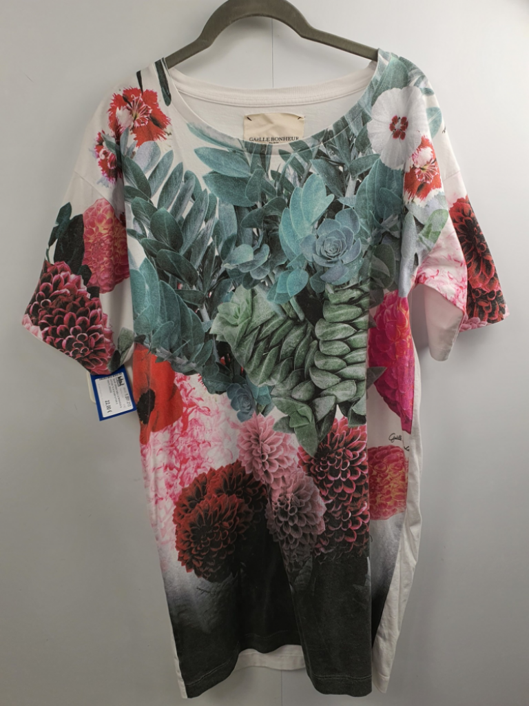 Mercatopoli Tshirt Dress Gaelle Bonheur In Cotone Tg M Stampa Fiori E Piante Grasse