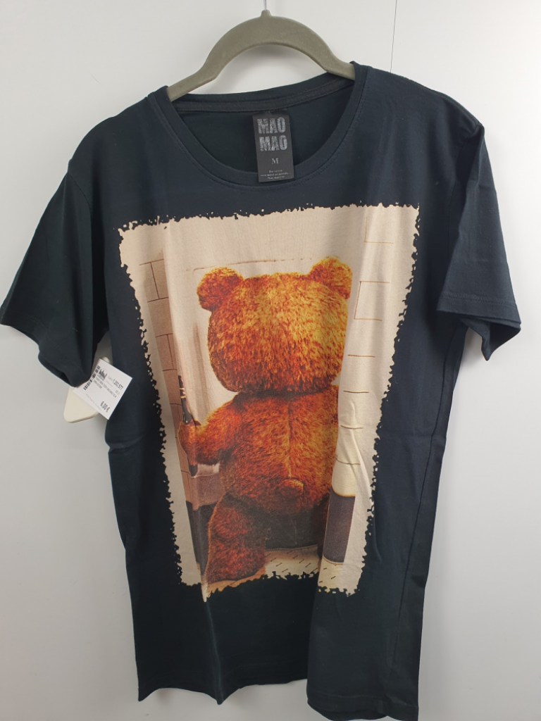 Mercatopoli Tshirt Nera Teddy Mao Mao Tg M Nera Cotone