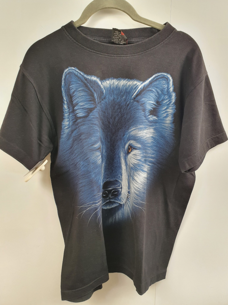 Mercatopoli Tshirt Uomo Rock Eagle Nera Stampa Lupo Tg M Cotone