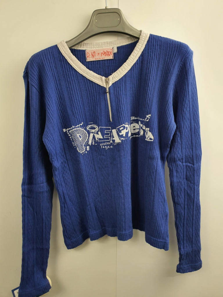 Mercatopoli Tshirt Vintage Donna Bluette By Rossa Da Impazzire Tg S Manica Lunga