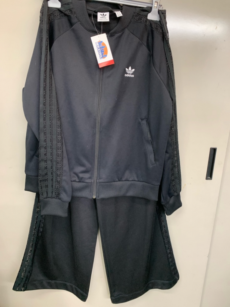 Mercatopoli Tuta Adidas Nera 4446 Inserti In Pizzo Giubbino+pantaloni A