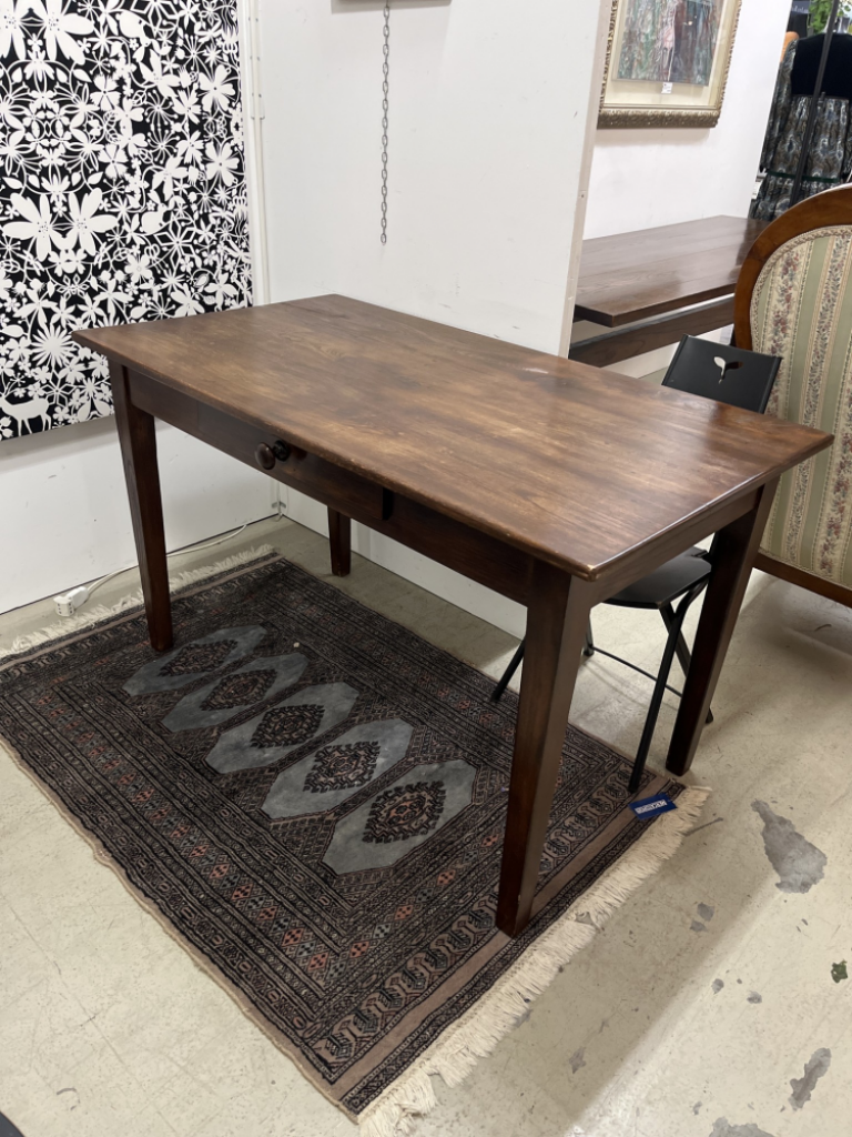 Mercatopoli Vecchio Tavolo Massello Cassetto Profondo 71x130 Cm