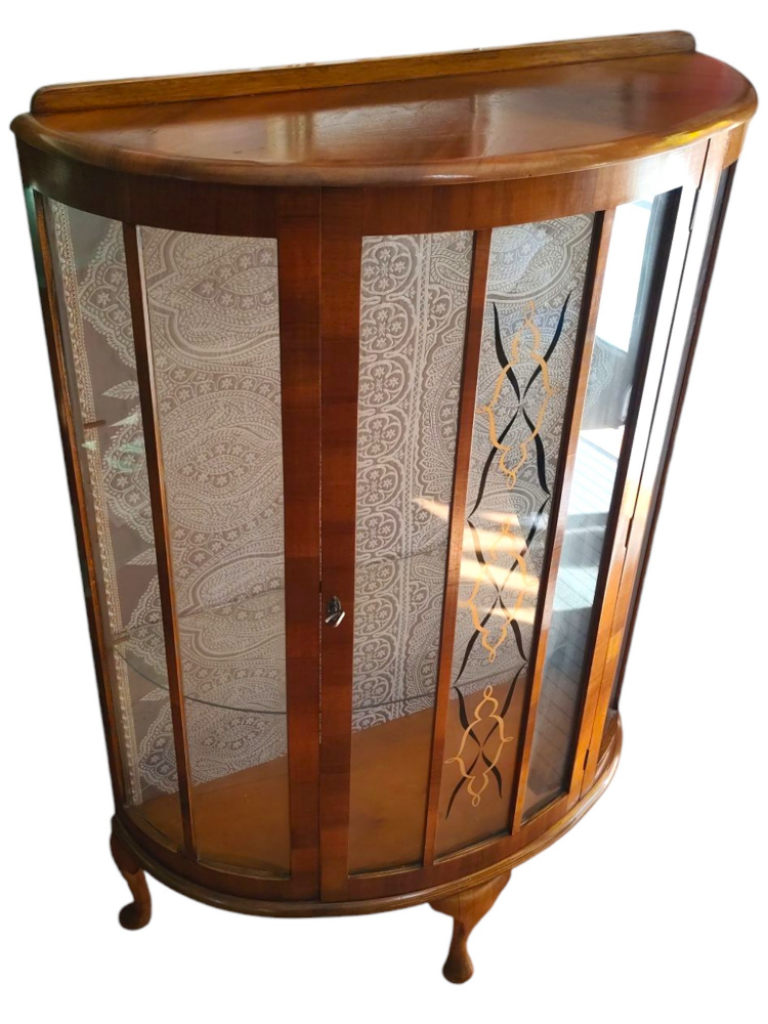 Mercatopoli Vetrinetta Stile Inglese Vintage 1 Ripiano Interno L83 P30 H115