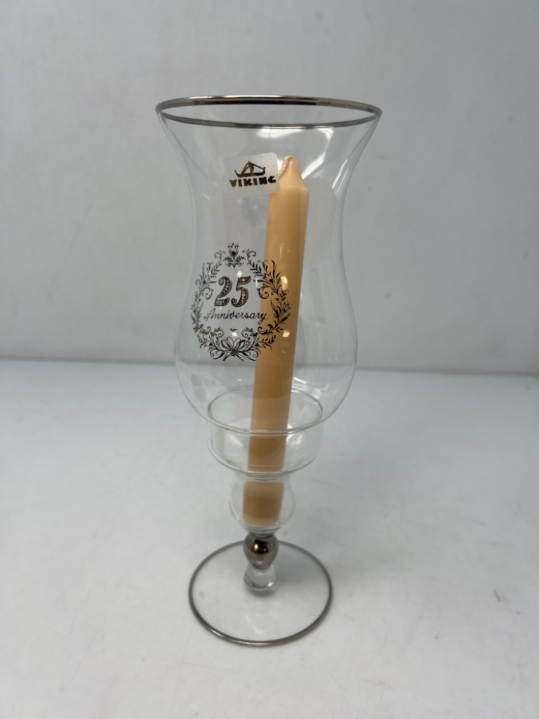 Mercatopoli Viking Bicchiere Portacandela Vetro Disegni Laminati