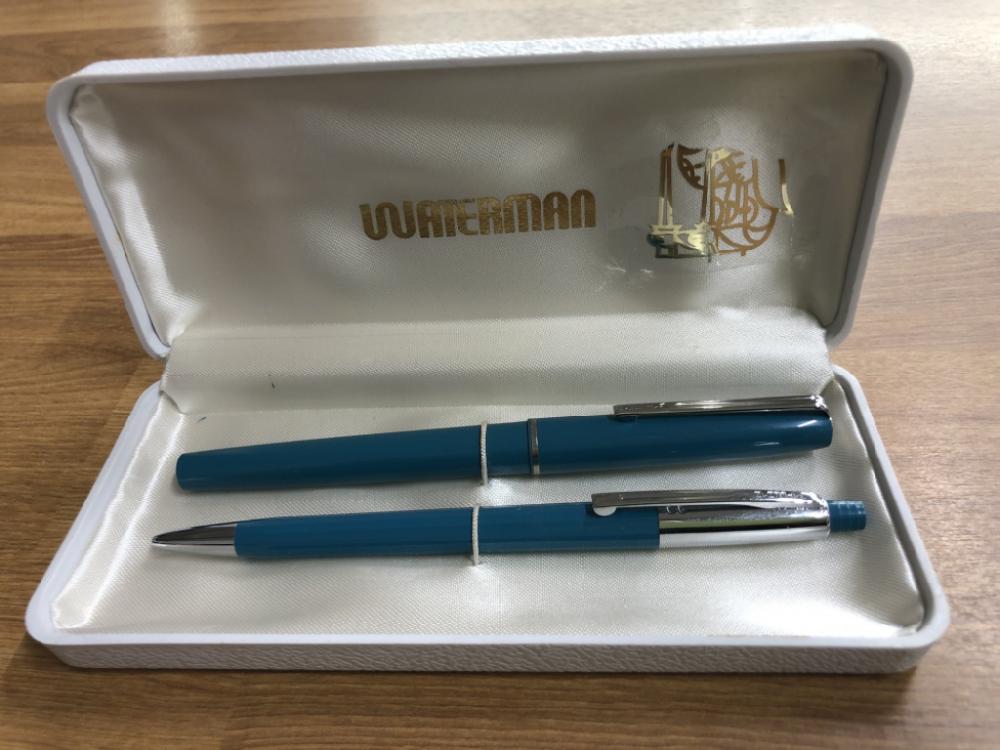 Mercatopoli Waterman Penna Stilo E Biro Azzurra In Scatola