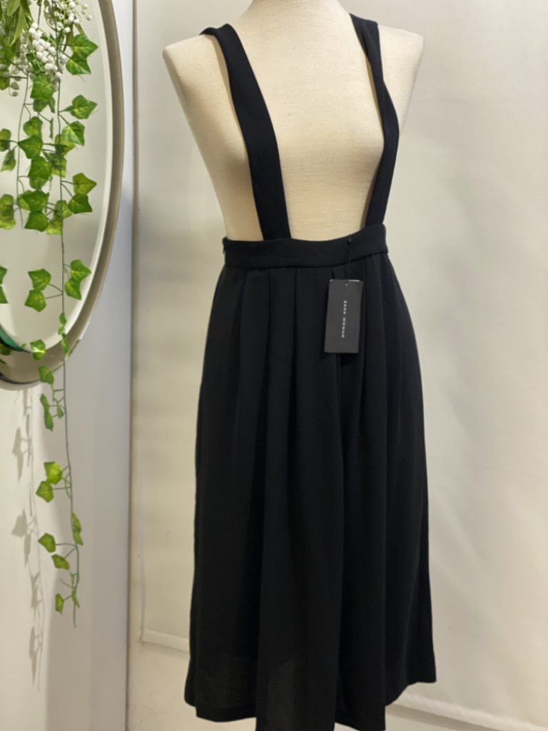 Mercatopoli ZARA Gonna Nera Lunga Con Bretelle Donna Tg 42/44 Nuova