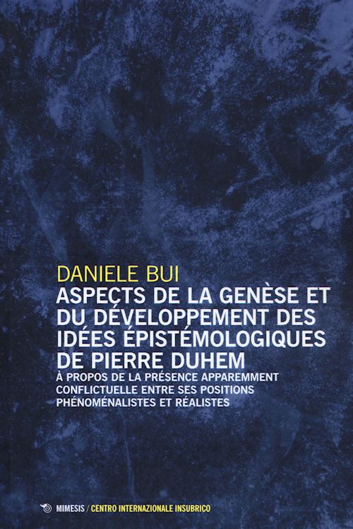 Hoepli Aspects de la genèse et du développement des iées épistomologiques de Pierre Duhem