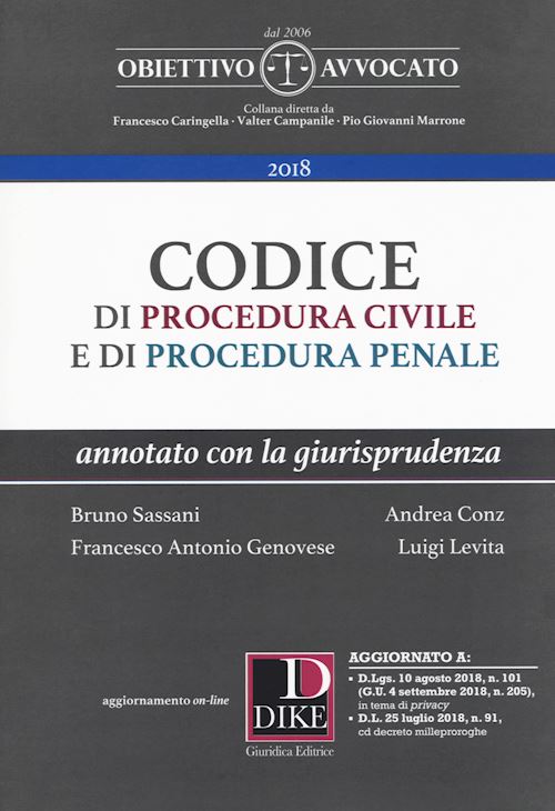 Hoepli CODICE DI PROCEDURA CIVILE E DI PROCEDURA PENALE Annotato con la giurisprudenza