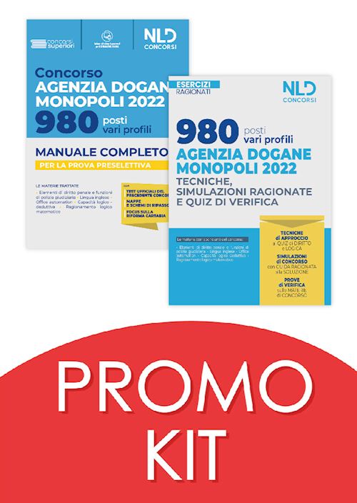 Hoepli Concorso 980 posti Agenzia delle Dogane Accise e Monopoli 2022. Manuale completo per la prova preselettiva 2022 + Eserciziario ragionato. Con software di simulazione