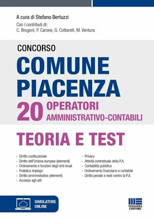 Hoepli Concorso comune Piacenza 20 operatori amministrativo-contabili. Con software di simulazione