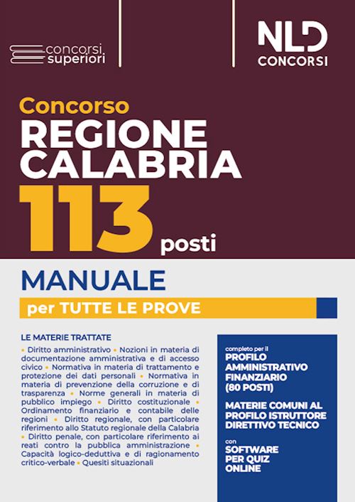 Hoepli Concorso regione Calabria 113 posti. Manuale per tutte le prove. Con software di simulazione