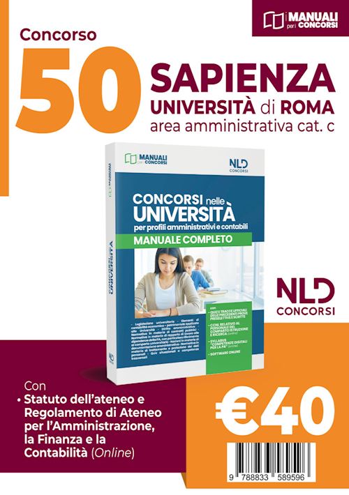 Hoepli Concorso Università Sapienza di Roma. Concorso 50 posti area amministrativa. Nuova ediz