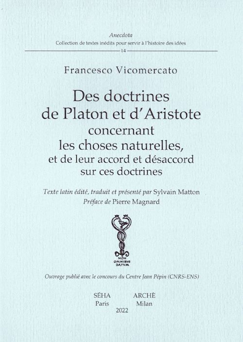 Hoepli Des doctrines de Platon et d'Aristote concernant les choses naturelles et de leur accord et désaccord sur ces doctrines. Ediz. multilingue