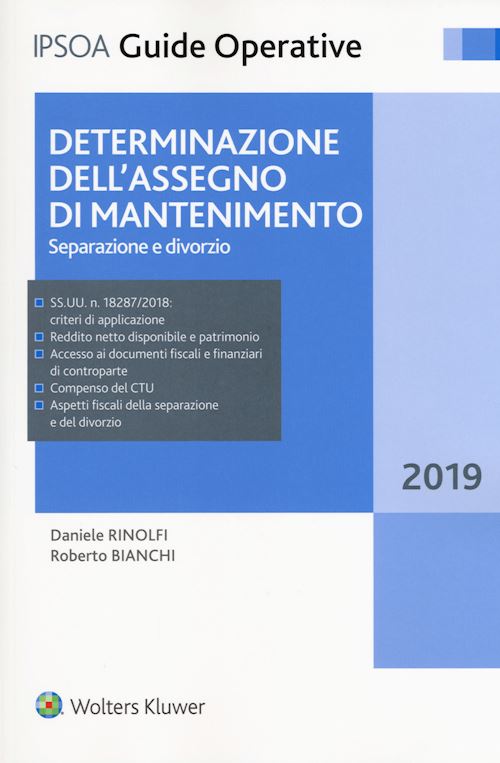 Hoepli DETERMINAZIONE DELL'ASSEGNO DI MANTENIMENTO Separazione e divorzio