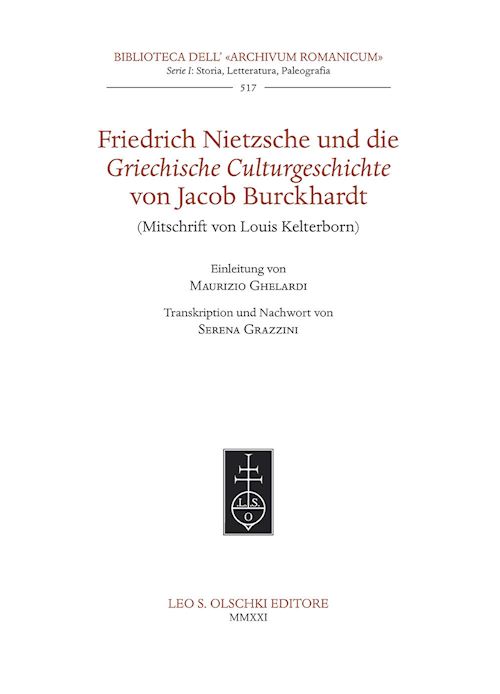 Hoepli FRIEDRICH NIETZSCHE UND DIE GRIECHISCHE CULTURGESCHICHTE VON JACOB BURCKHARDT (M