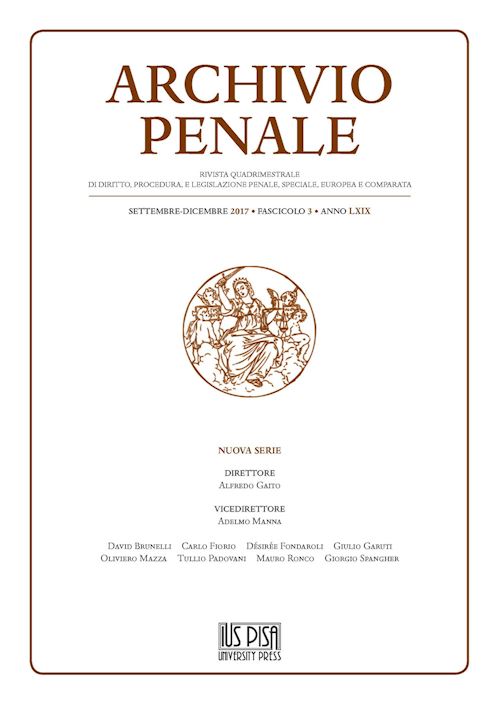 Hoepli ARCHIVIO PENALE Settembre-Dicembre Vol.3