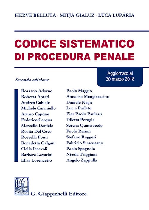 Hoepli CODICE SISTEMATICO DI PROCEDURA PENALE