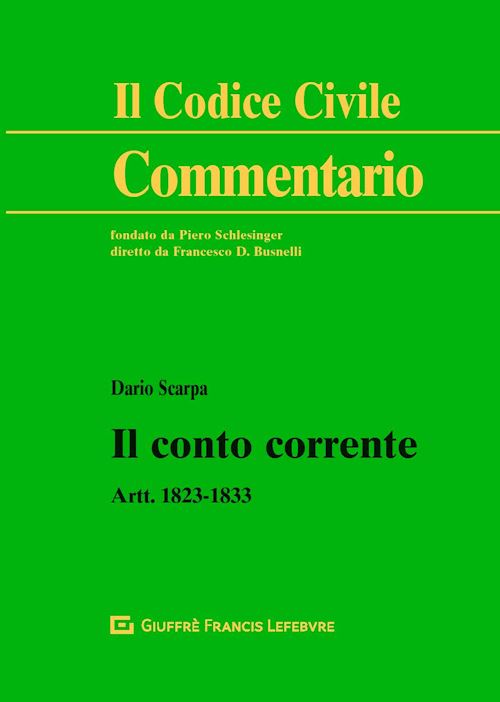Hoepli CONTO CORRENTE Artt. 1823-1833