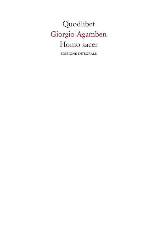 Hoepli HOMO SACER EDIZIONE INTEGRALE