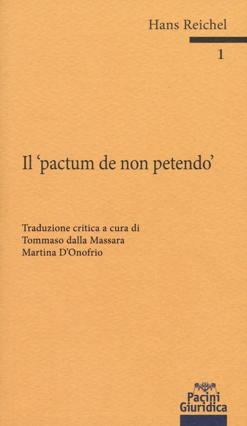 Hoepli IL "PACTUM DE NON PETENDO"