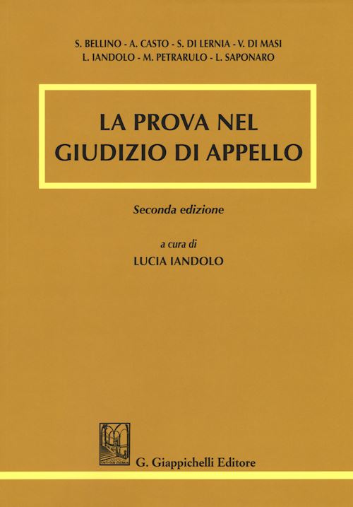 Hoepli LA PROVA NEL GIUDIZIO DI APPELLO