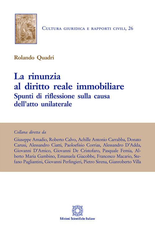 Hoepli LA RINUNZIA AL DIRITTO REALE IMMOBILIARE