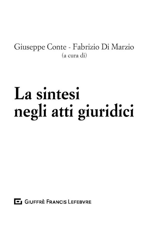 Hoepli LE SINTESI DEGLI ATTI GIURIDICI