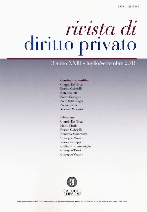 Hoepli RIVISTA DI DIRITTO PRIVATO