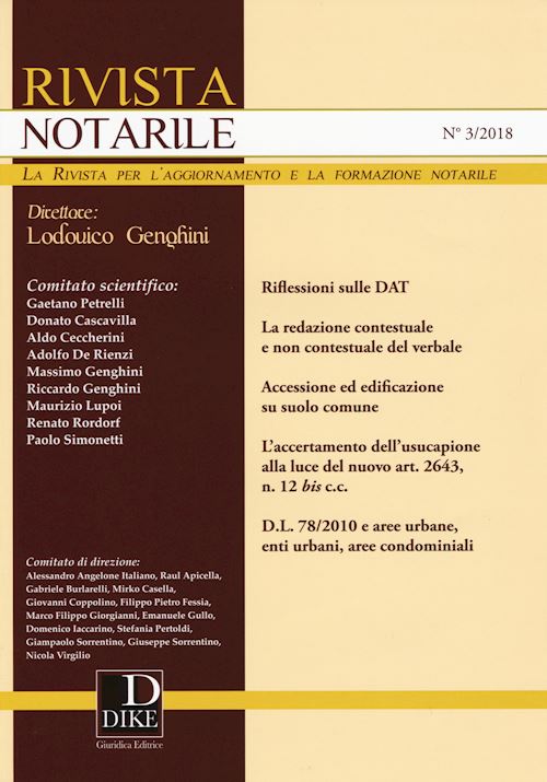 Hoepli RIVISTA NOTARILE (2018). VOL. 3