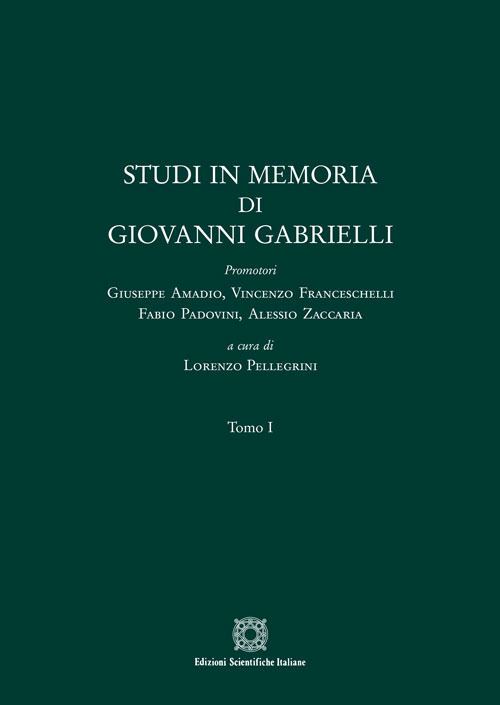 Hoepli STUDI IN MEMORIA DI GIOVANNI GABRIELLI