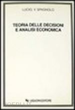Hoepli Teoria delle decisioni e analisi economica